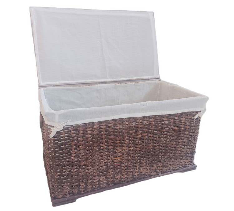 26-0036/1 BAULE PORTA BIANCHERIA NOCE CM 61X34X34 H 26-0036/1 BAULE PORTA BIANCHERIA NOCE CM 61X34X34 H